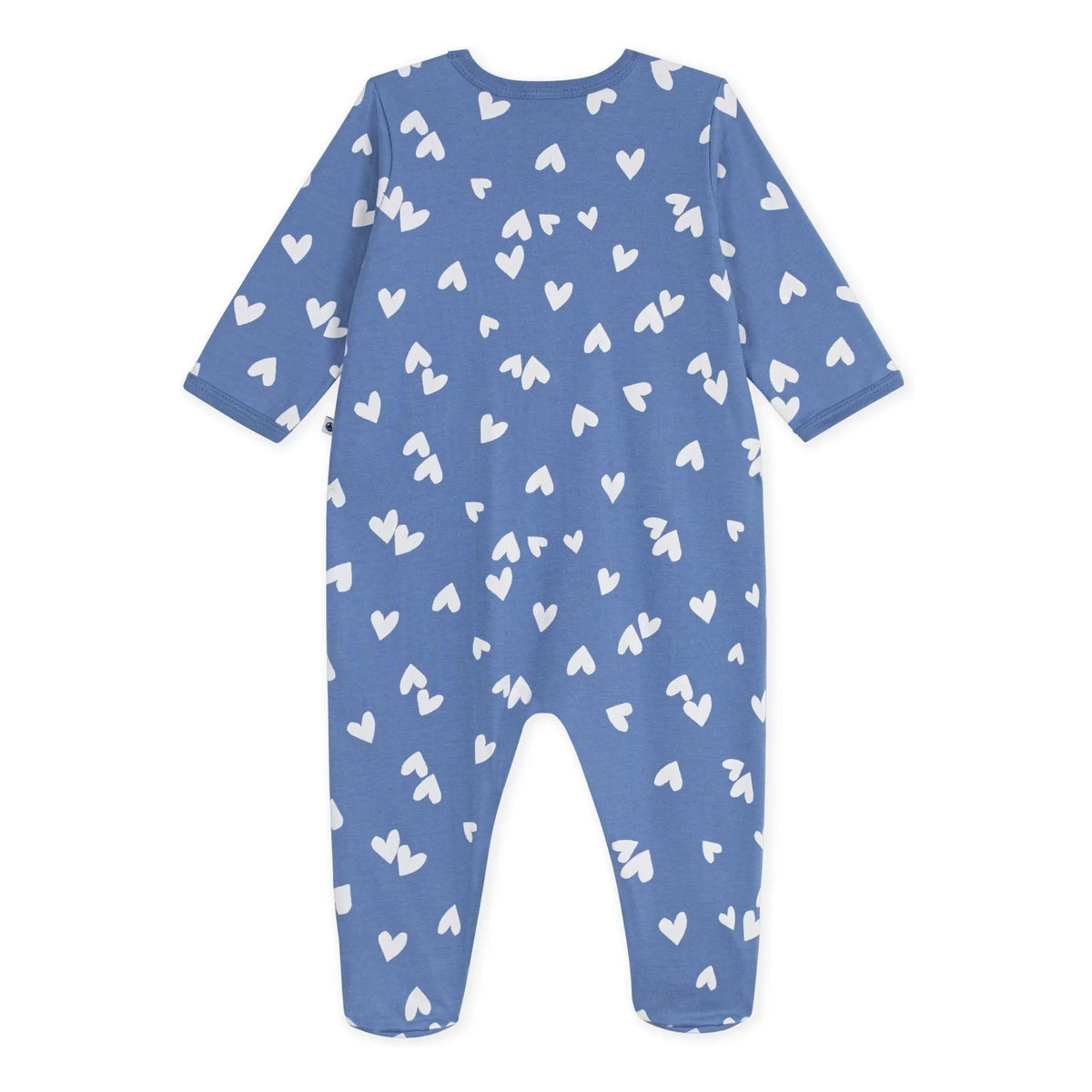 Petit Bateau - Dors Bien Cœurs organic cotton fleece pajamas | Blue