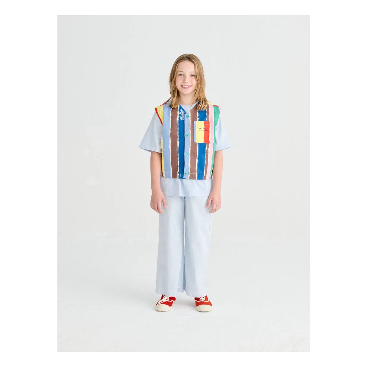 True Artist - Striped Sleeveless Vest | Blue