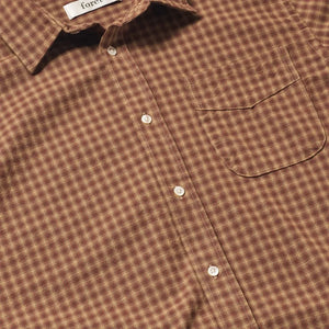 Forét - Ridge Check Flannel Shirt | Rust