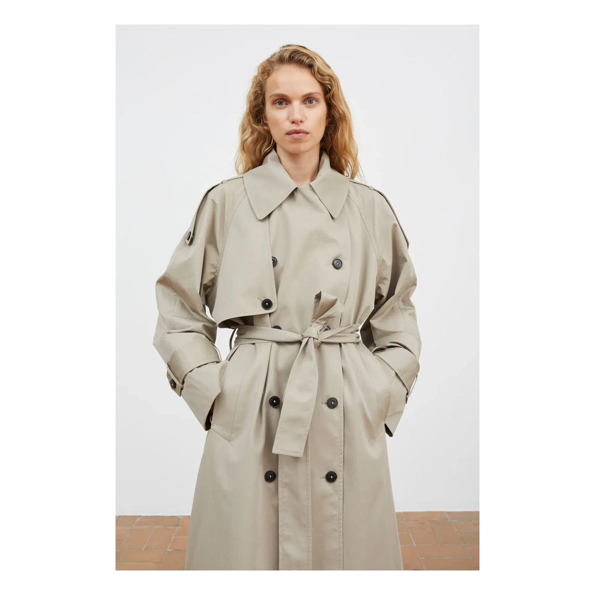 Skall Studio - Trenç Mahsa Organic Cotton Coat | Green-gray