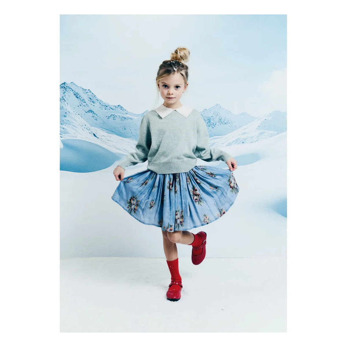 Morley - Zabel Floral Ruffled Dress | Light Blue