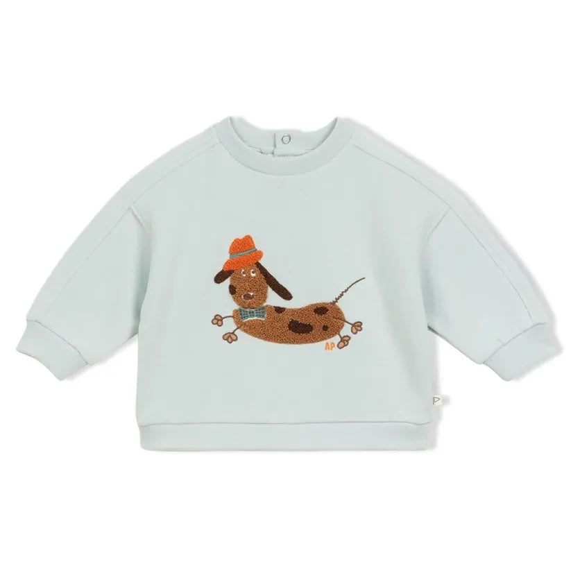 Arsène et Les Pipelettes - Organic Cotton Dog Sweatshirt | Blue
