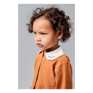 birinit - Claudine Collar Blouse Organic Cotton | Terracotta