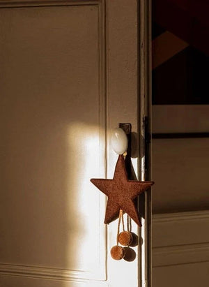 Muskhane - Felt Star Christmas Ornament | Mahogany