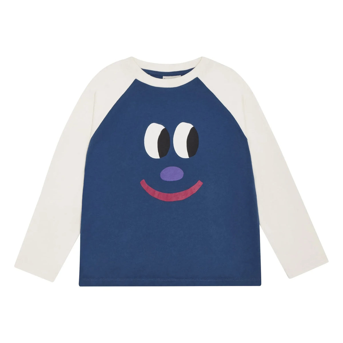 The Campamento - Colour Block Smiley T-Shirt | Blue