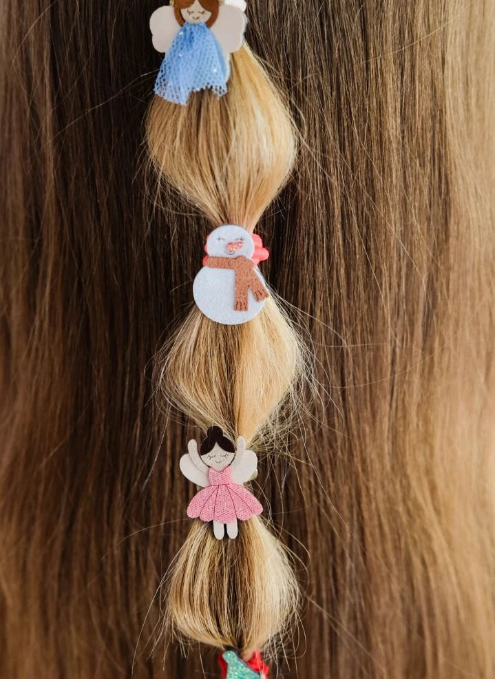 Mimi & Lula - 6-piece Cute Character Hair Clip Set | Ecru