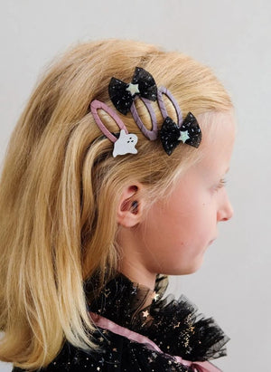 Mimi & Lula - Halloween Hair Clip & Clip Pouch | Black