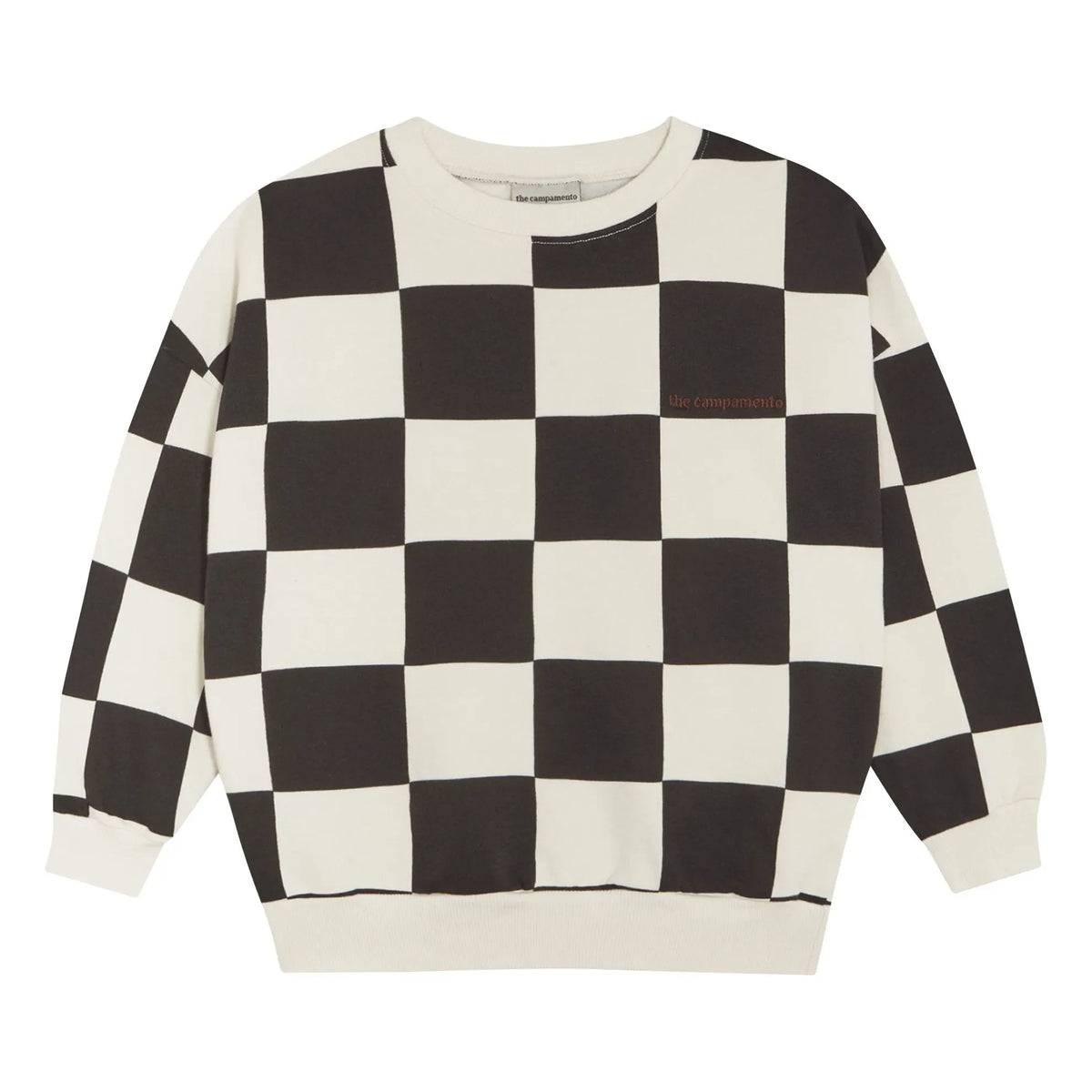 The Campamento - Damier Sweatshirt | Ecru