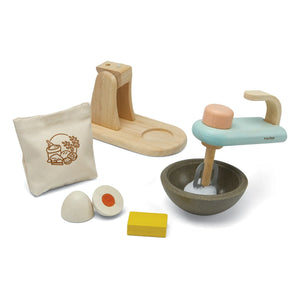 Plan Toys - Natural Rubber Wooden Food Processor Toy | Natural