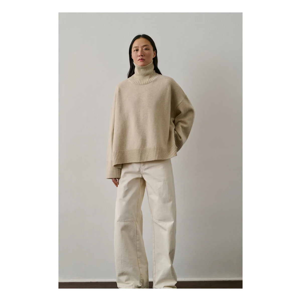 Soeur - William Merino Wool Sweater | Heather White