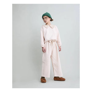 Búho - Organic Cotton Cottage Floral Claudine Collar Sweatshirt | Light Pink