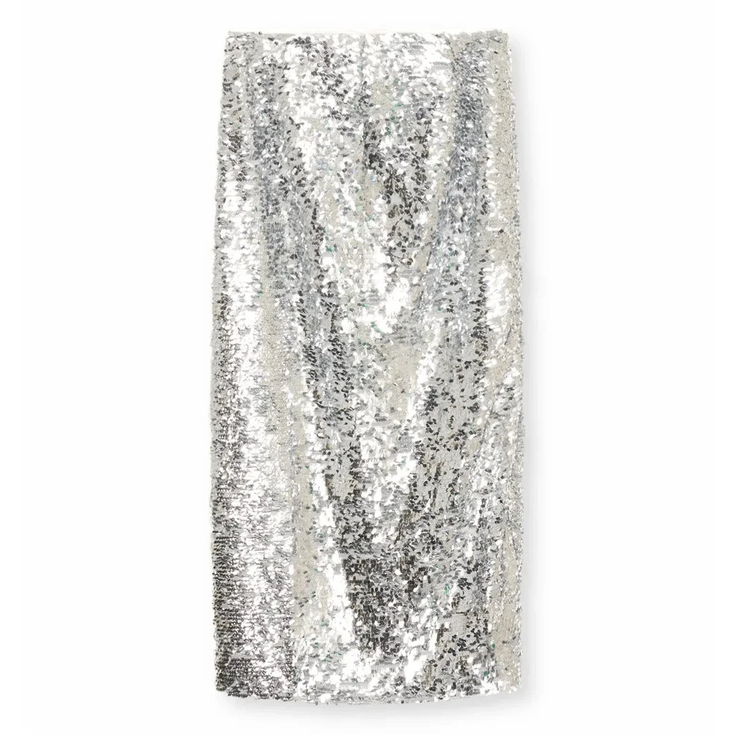 the new society - Muse Sequin Skirt | Silver