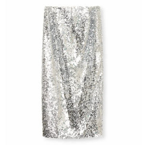 the new society - Muse Sequin Skirt | Silver