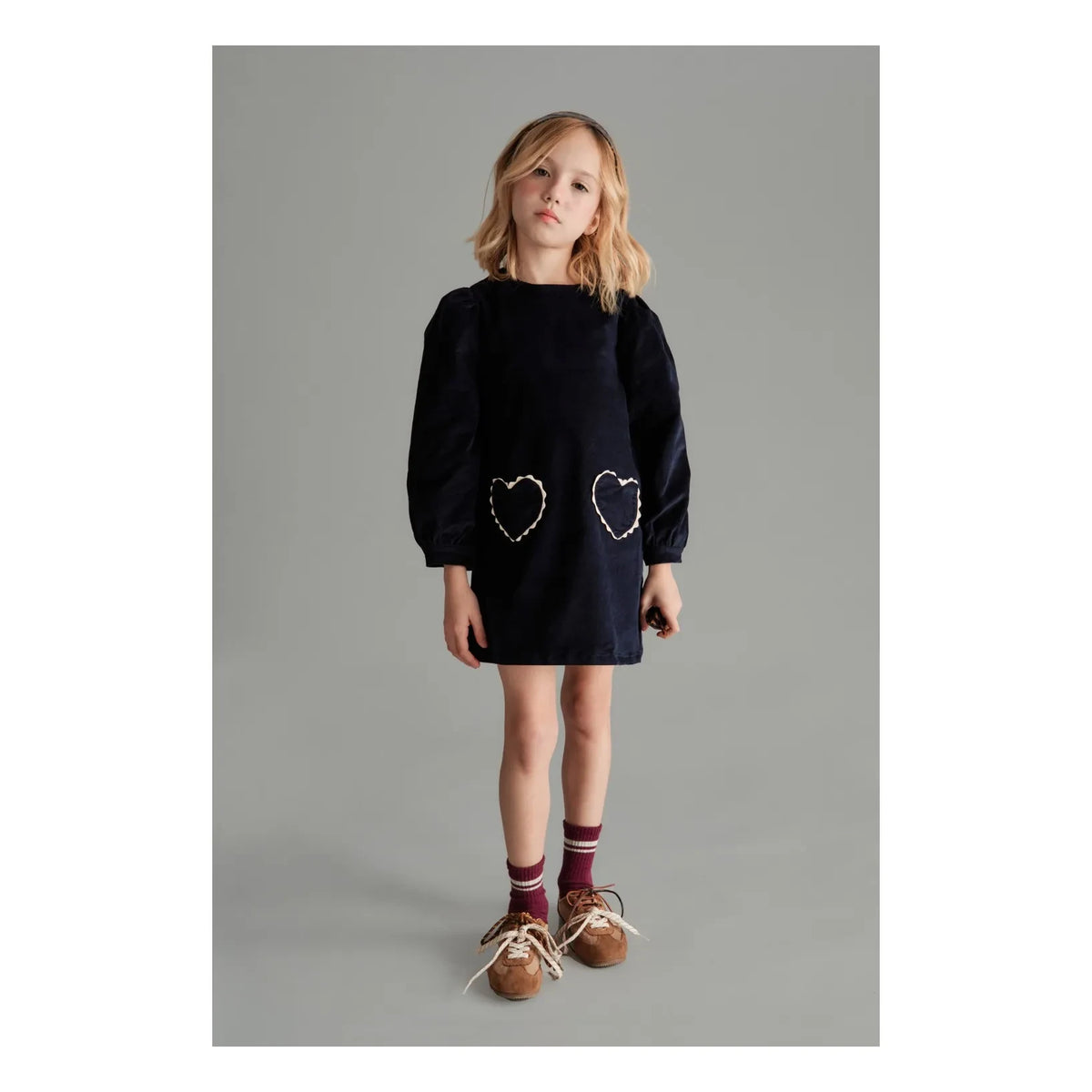 Mipounet - Clotilde Velvet Dress | Midnight Blue