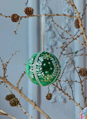 Rice - Velvet Christmas Ornaments - 3-Piece Set | Multicolor