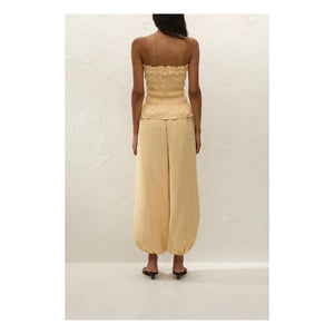 Faithfull the Brand - Tiera Linen Bustier Top | Yellow