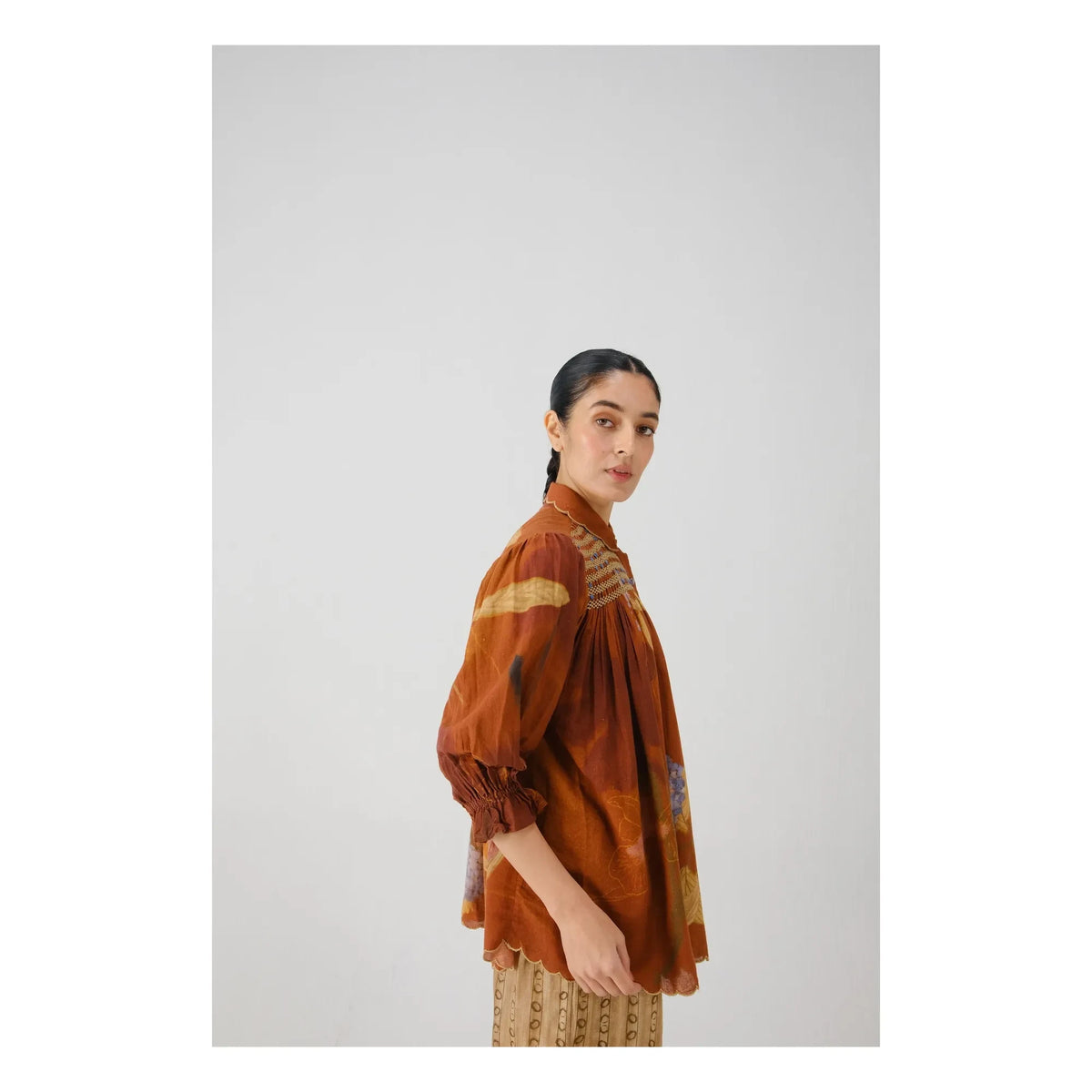 CORD - Judy Foliage blouse | Terracotta