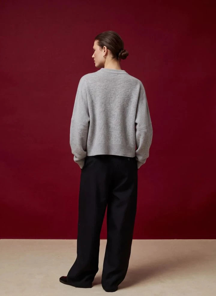 BELLEPIECE - Bruce Merino Wool Sweater | Grey