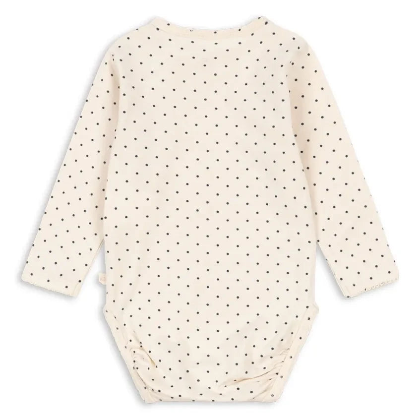 Konges Sløjd - Basic Polka Dot Organic Cotton Bodysuit | Ecru