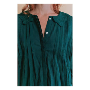 Emile et Ida - Elisabeth Vintage Blouse | Forest Green