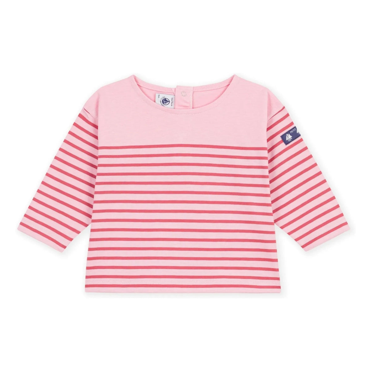 Petit Bateau - Striped Marinière T-Shirt Organic Cotton Baby | Pink