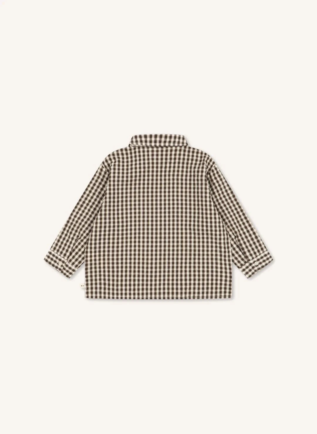 Konges Sløjd - Kim Checked Seersucker Shirt, Organic Cotton | Brown