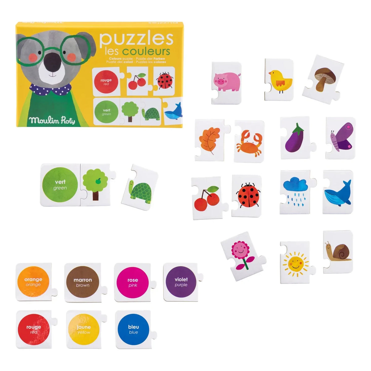 Moulin Roty - Colorful Puzzles - Les Popipop