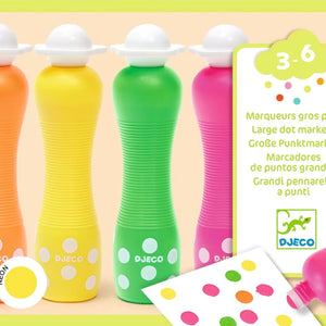 Djeco - Foam Pens for Children - Neon