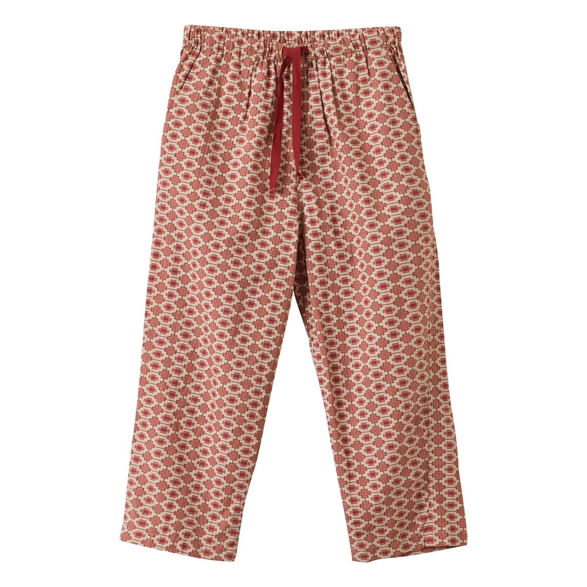 Caramel - Leda Geometric Pants | Terracotta Red