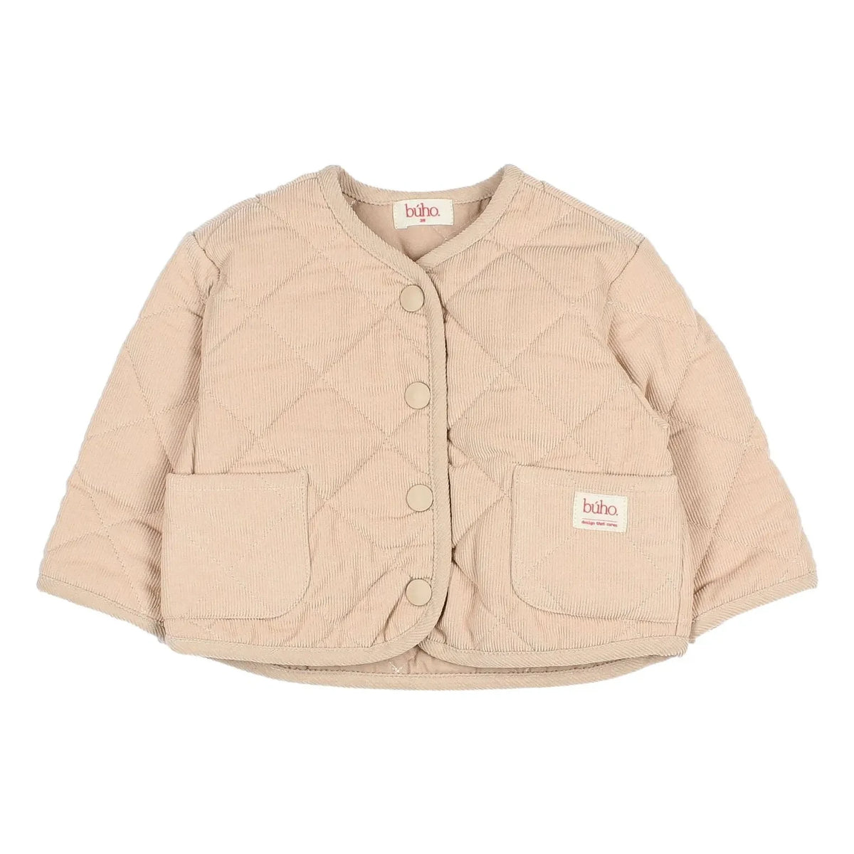 Búho - Velvet Cotton Organic Quilted Jacket | Beige