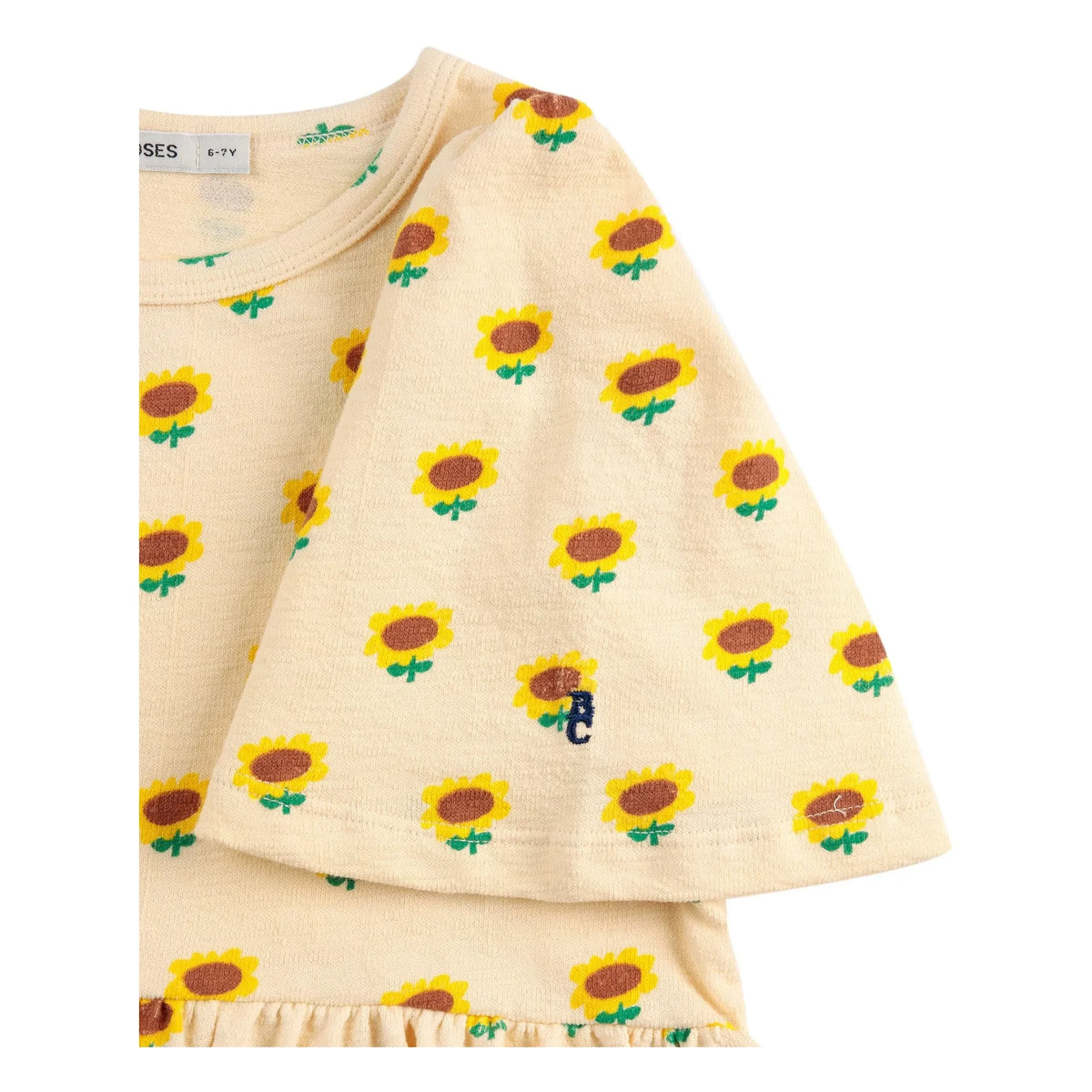 Bobo Choses - Sunflower Organic Cotton Dress | Cream