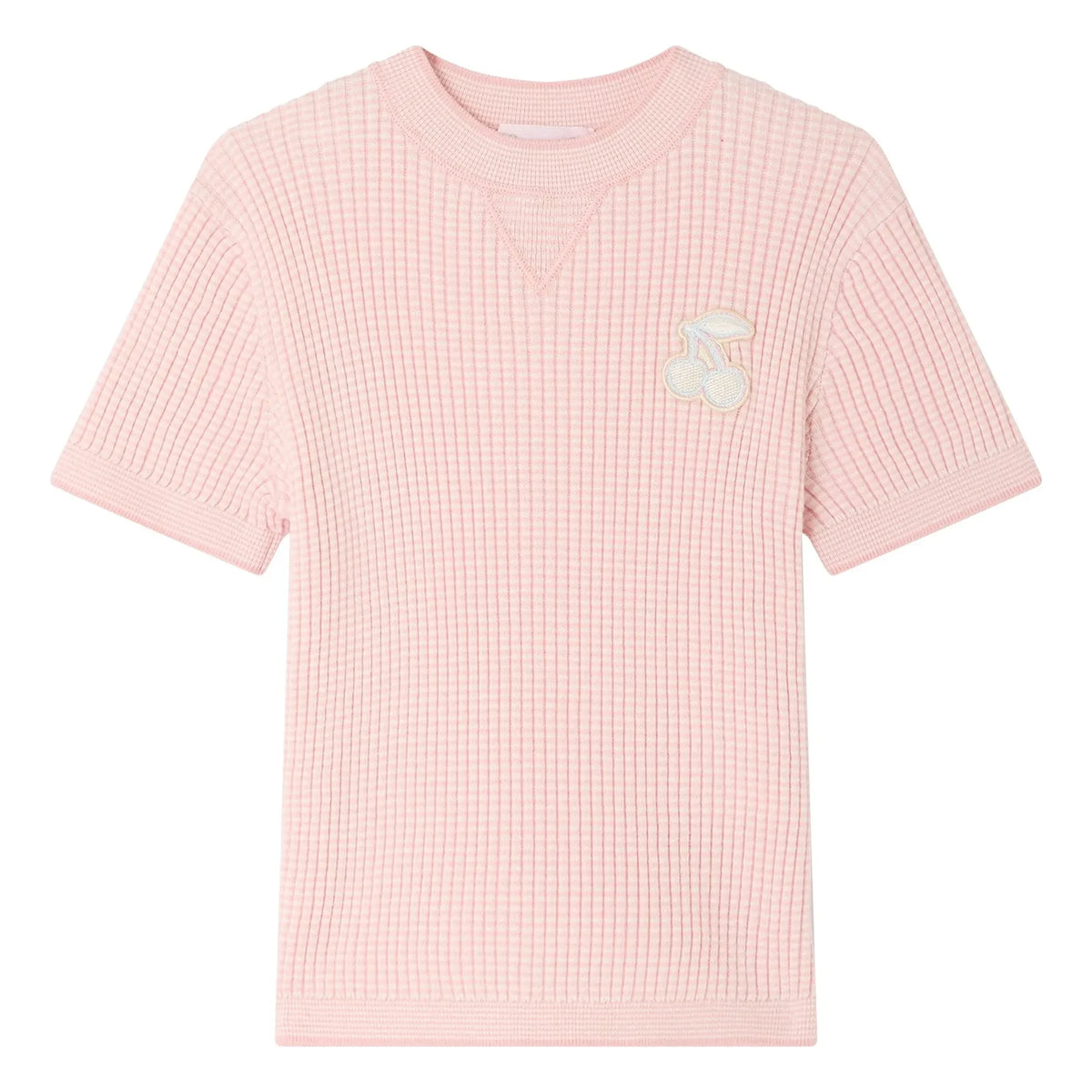 Bonpoint - Melie Organic Cotton Short Sleeve Sweater | Pink