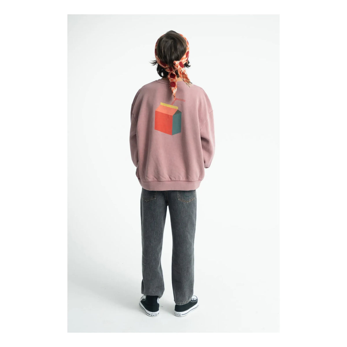 Piupiuchick - Lunch Break organic cotton sweatshirt | Pink