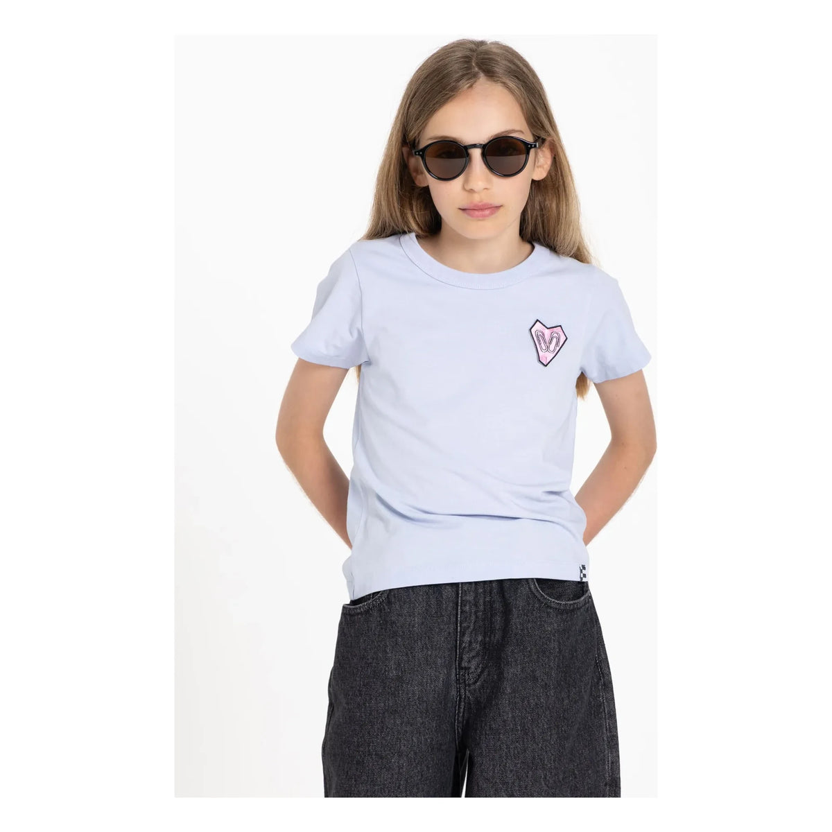 Finger in the nose - Enid Organic Cotton T-shirt | Steel