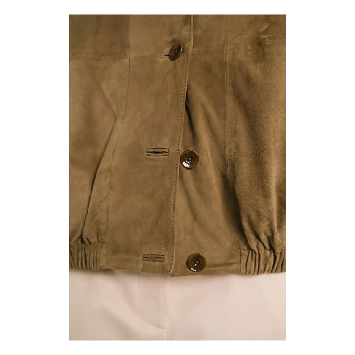 Sacrécoeur - Lise Leather Jacket | Khaki