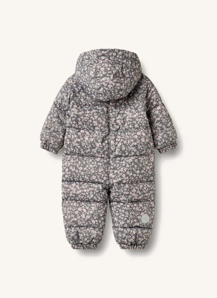 Wheat - Edem Quilted Floral Romper Made from Recycled Fibers | Pale Pink