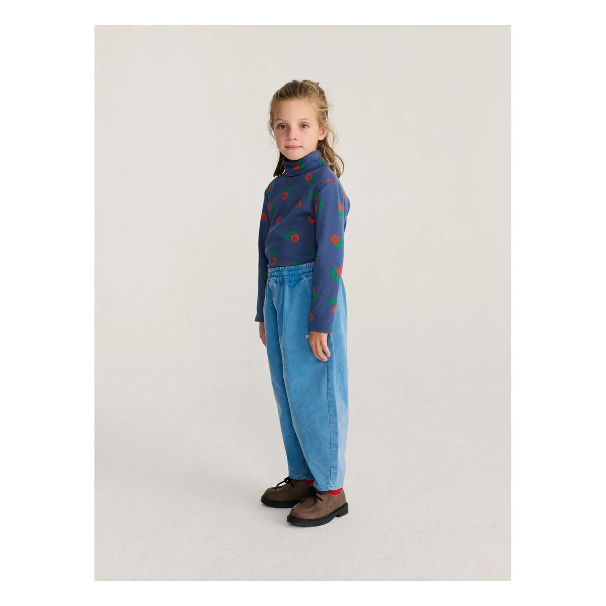 Bobo Choses - Organic cotton floral patterned turtleneck | Navy