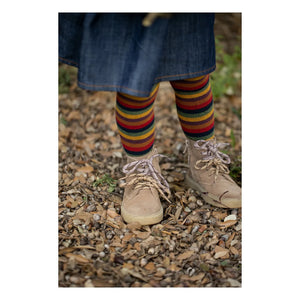 1+ in the family - Ragusa Striped Tights | Red