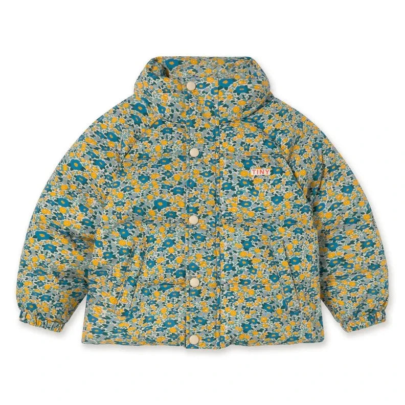 Tinycottons - Floral Print Puffer Jacket | Blue