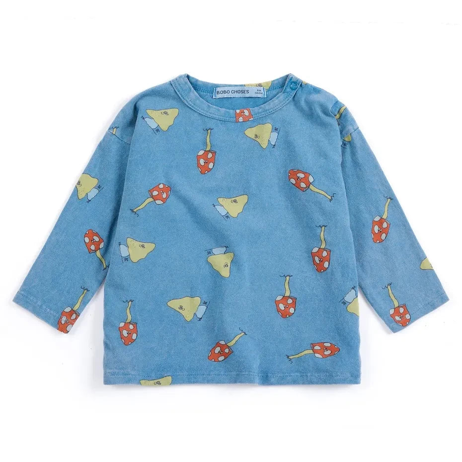 Bobo Choses - Organic Cotton Mushroom T-Shirt | Blue