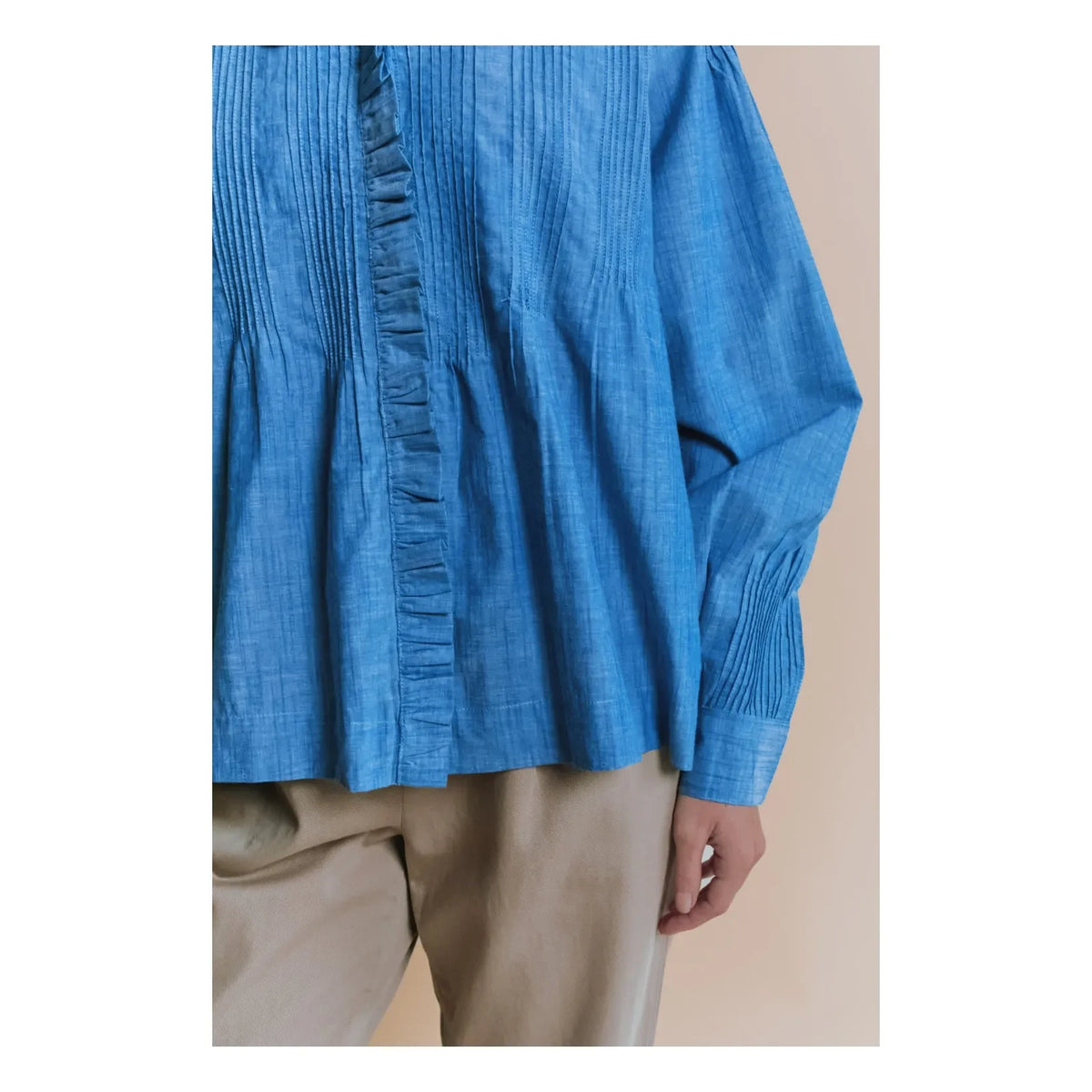 Emile et Ida - Ella Chambray Blouse | Blue