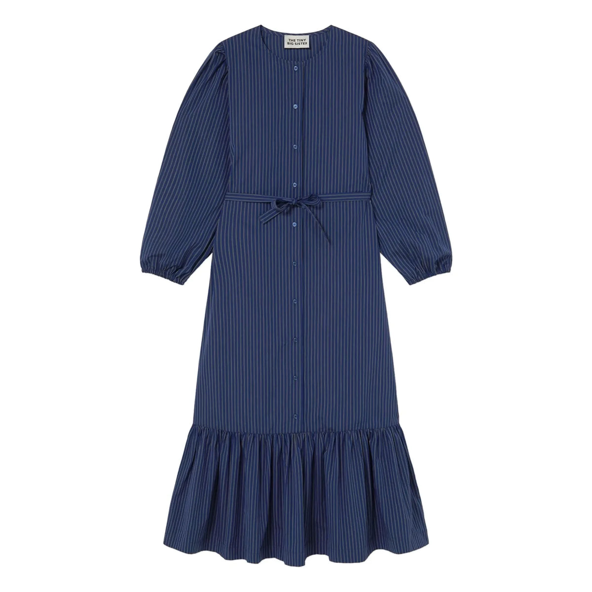 The Tiny Big Sister - Striped Ruffled Dress | Blue