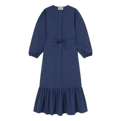 The Tiny Big Sister - Striped Ruffled Dress | Blue