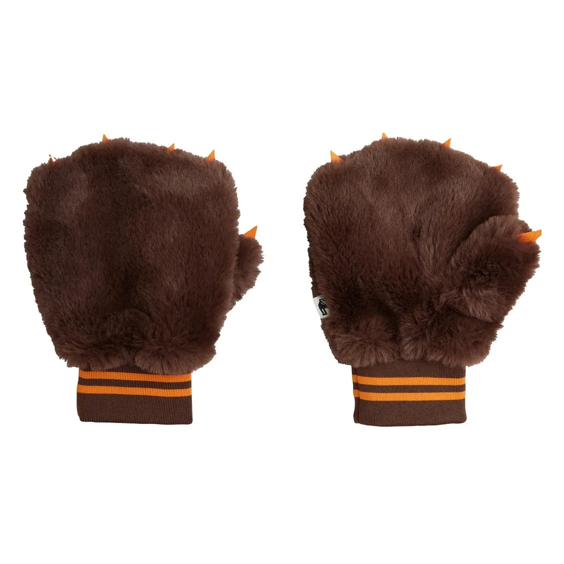 Mini Rodini - Ours Faux Fur Gloves Recycled Fiber | Brown