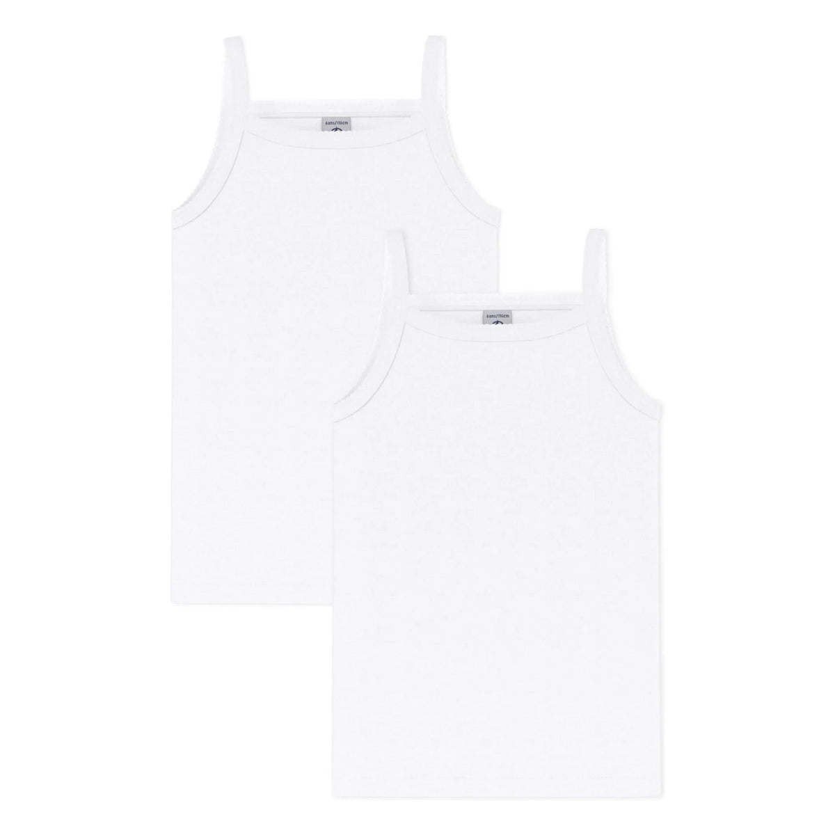 Petit Bateau - Batch 2 Plain Tank Tops | White