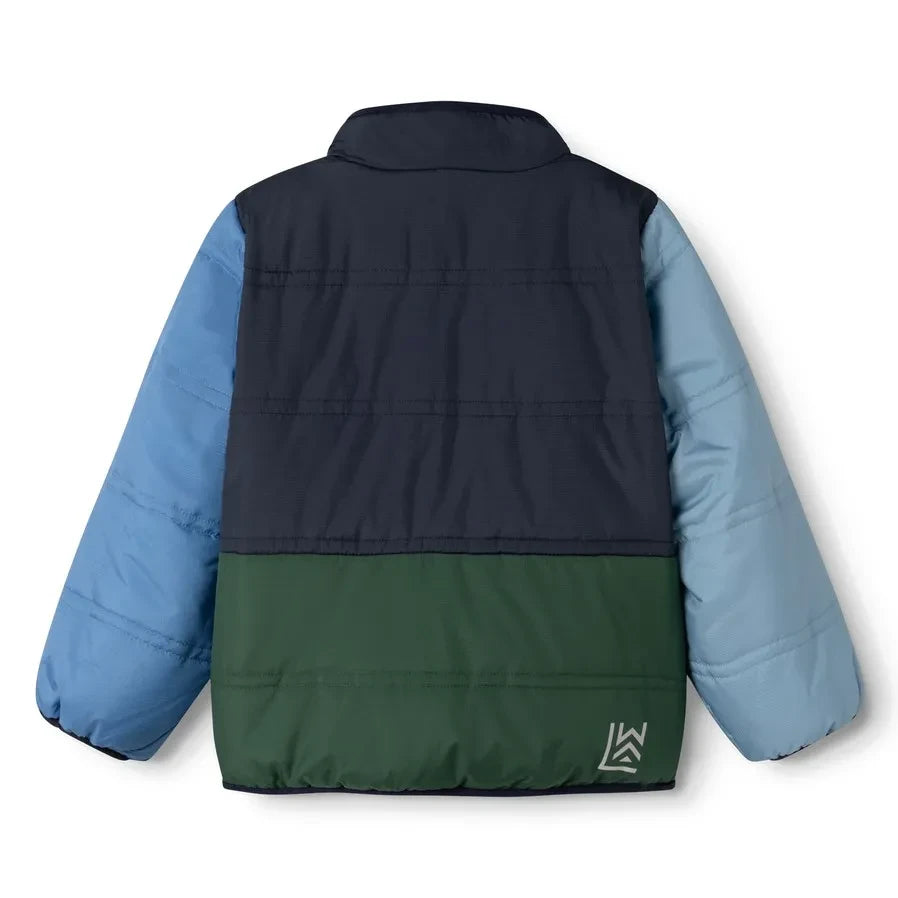 Liewood - Franka Reversible Sherpa Style Jacket Made from Recycled Fibers | Navy