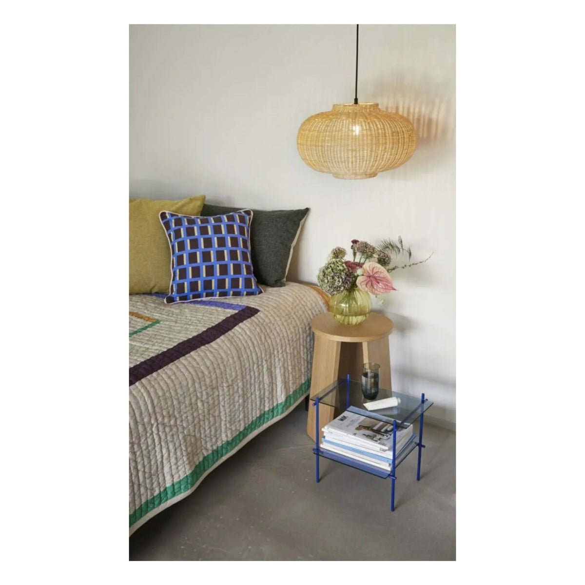 Hübsch - Rattan Ellipse Pendant Lamp