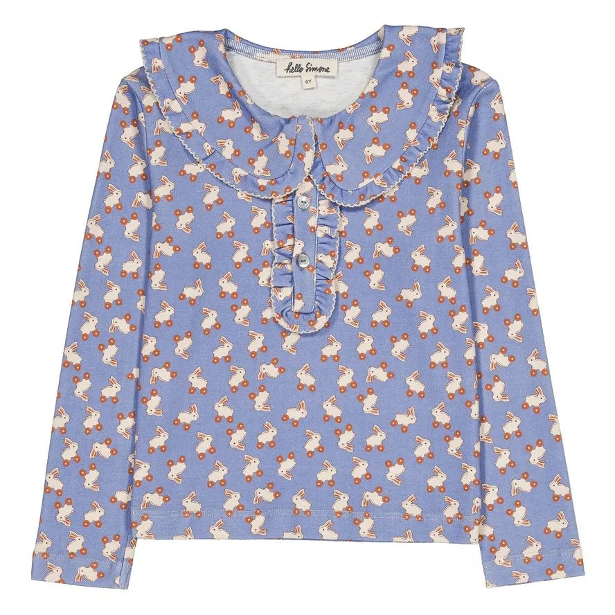 Hello Simone - Matou Rabbits Organic Cotton T-Shirt | Rose Pink