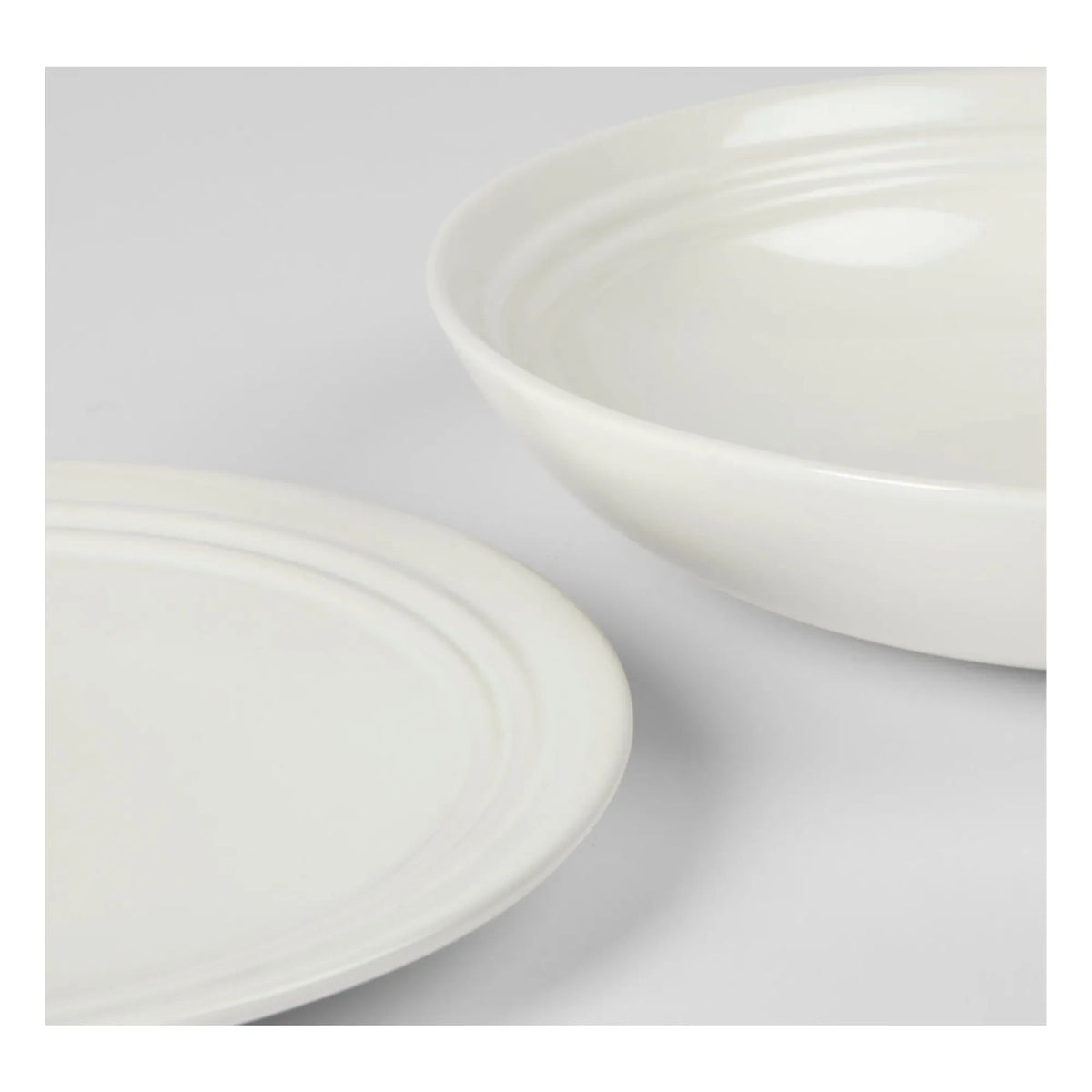 Broste Copenhagen - Stevns Stoneware Soup Plate | White