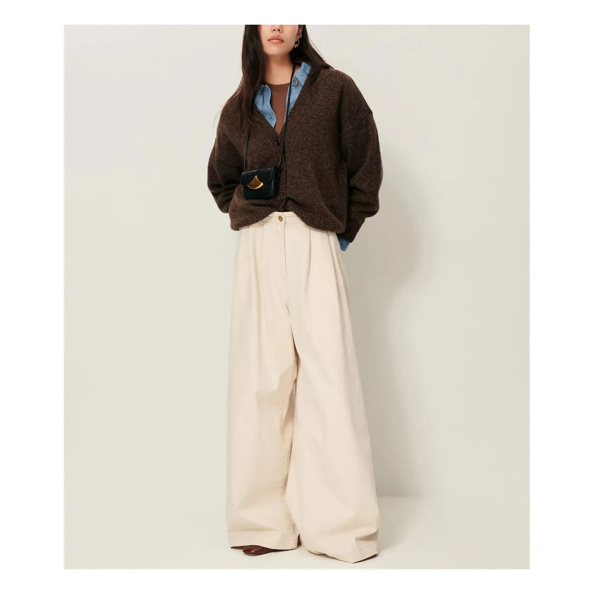 Sessùn - Sweet Monroe Oversize Merino Wool Vest | Brown
